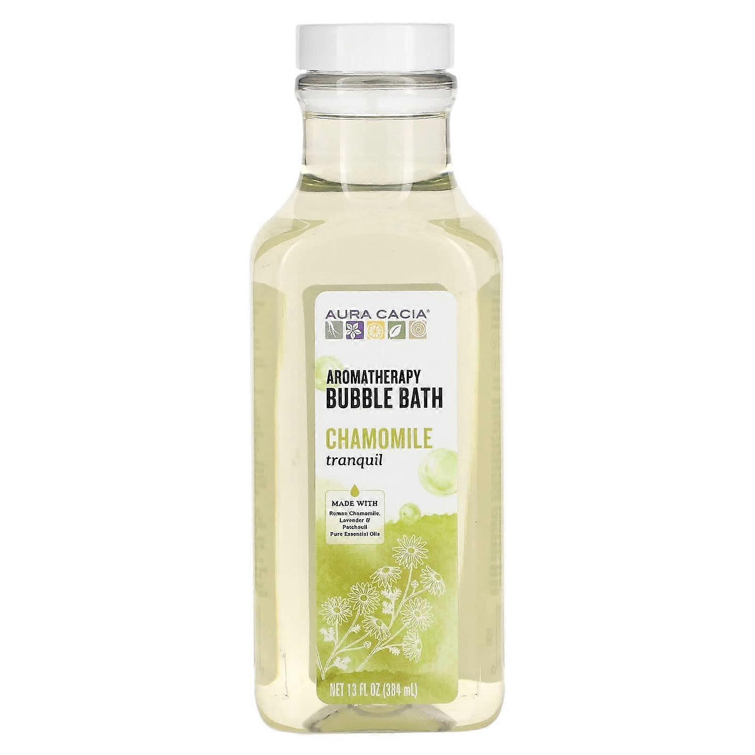 Aura Cacia, Aromatherapy Bubble Bath, Tranquil Chamomile, 13 fl oz (384 ml)