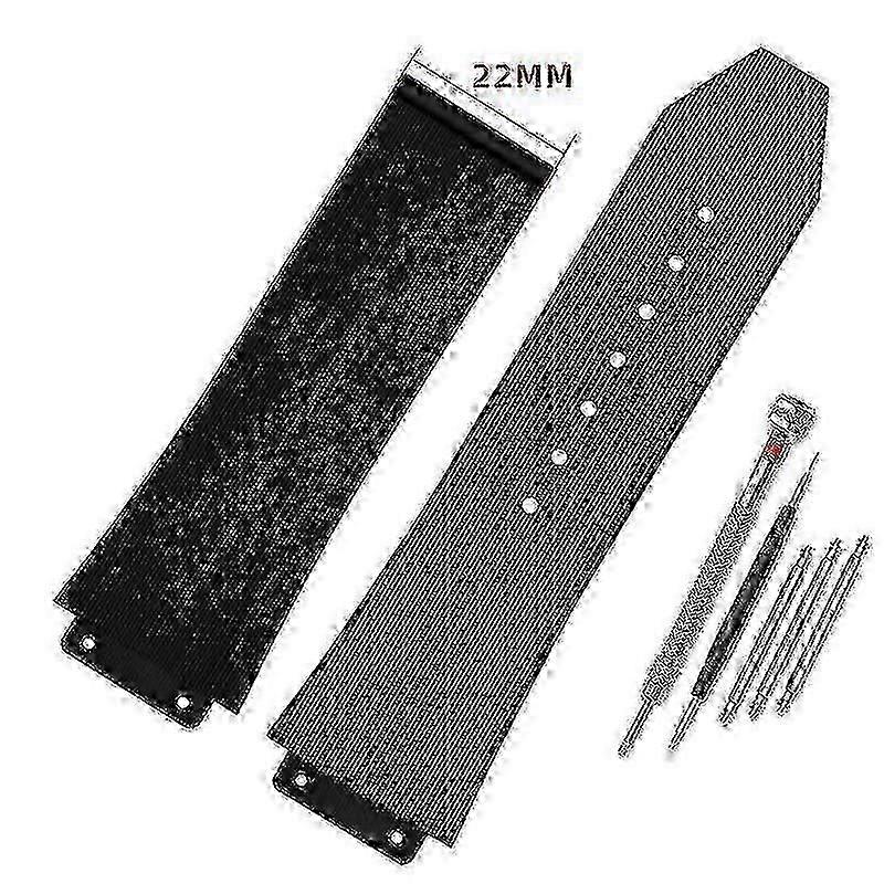 Csere óraszíj a Hublot Big Bang 25 mm-es szilikon szíjhoz fekete