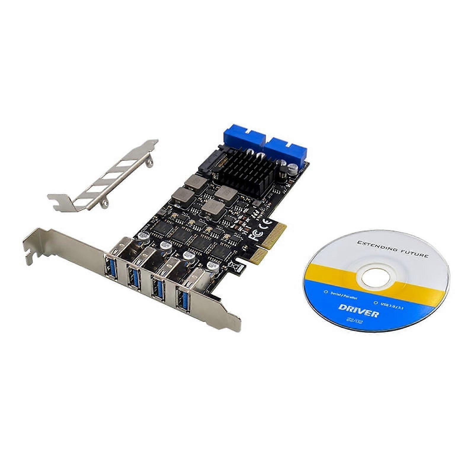 ST668 PCIe X4 NEC720201 4 Channel/8 Port USB3.0 Industrial Control Multi-Function Convenience Converter Card