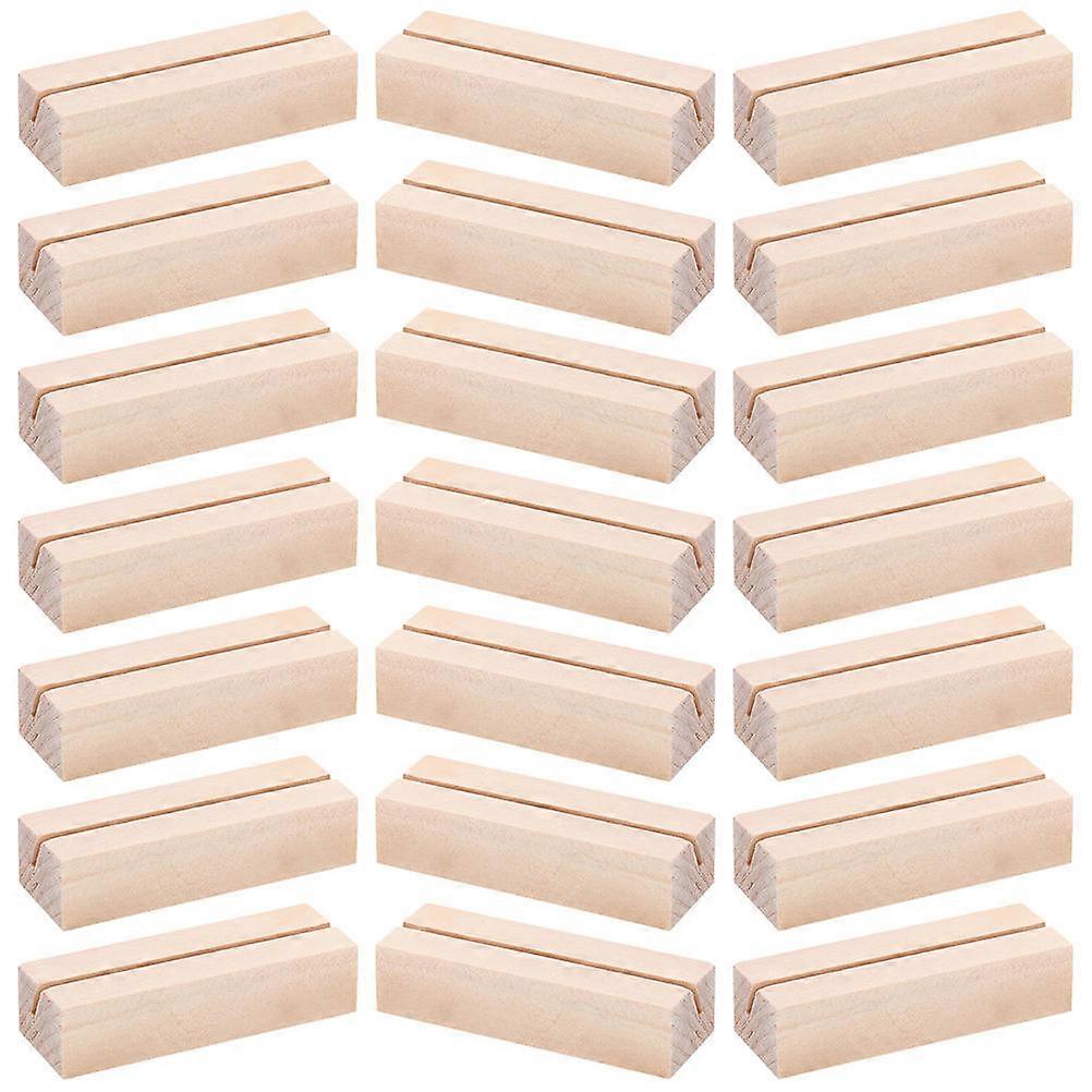 Wooden Place Card Holder 24Pcs For Wedding Table Number Setup 7.2X2.5CM Simple Design Practical Function