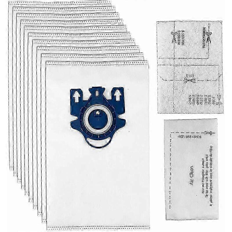 25-26 10 Replacement Bags with 2 Filters for Miele HyClean 3D Efficiency GN Classic C1 Complete C2 C3 S2000 S5000 S8000 Series Vacuum Cleaner - 991773