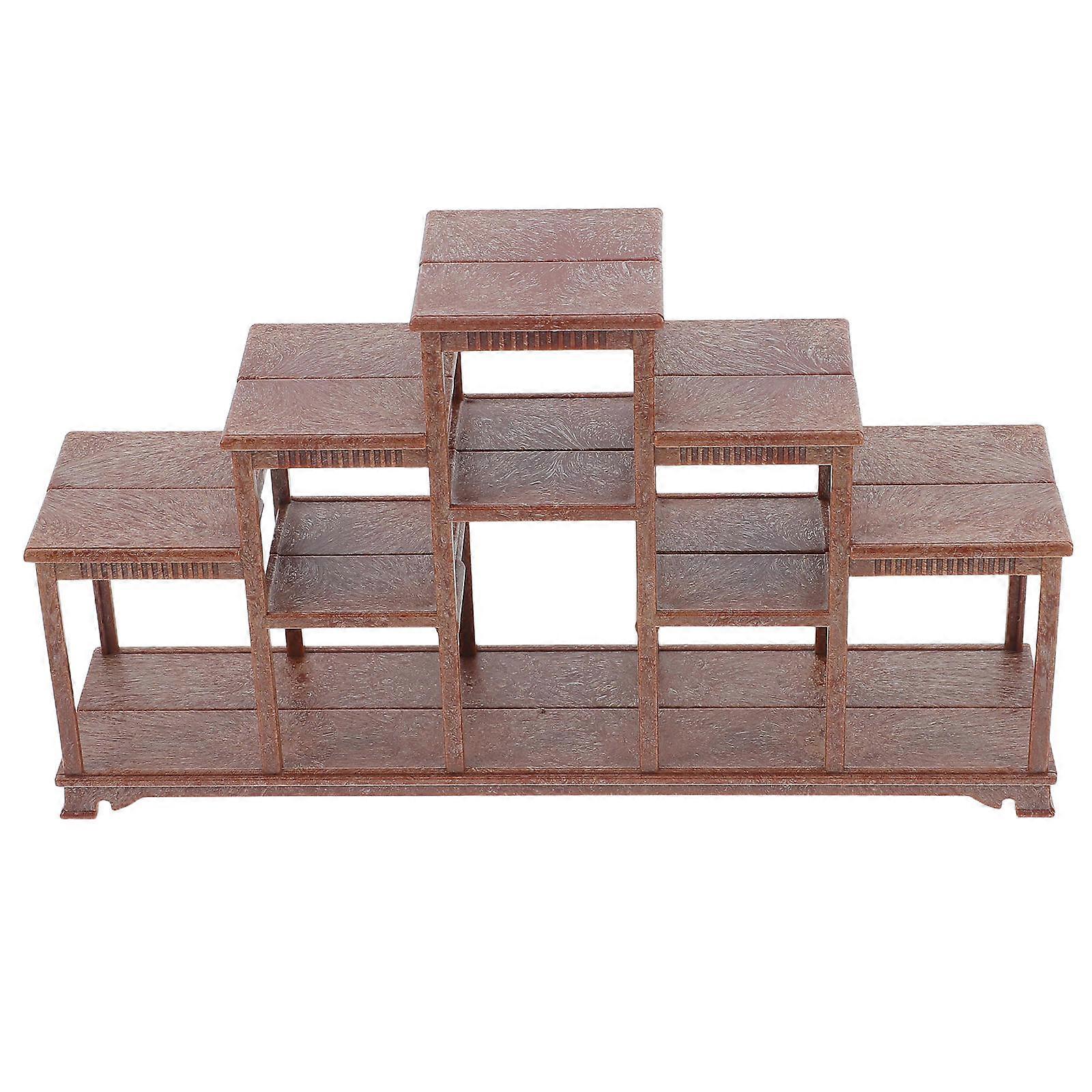 Plastic Dollhouse Accessories Miniature Display Shelf for 3Pcs Collection