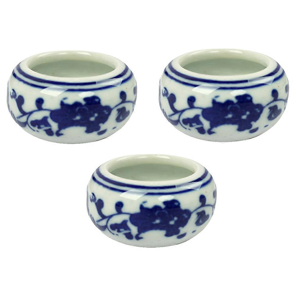 Multi-Functional Ink Dishes Ceramic Ink Bowls for Storage Use 6Pcs