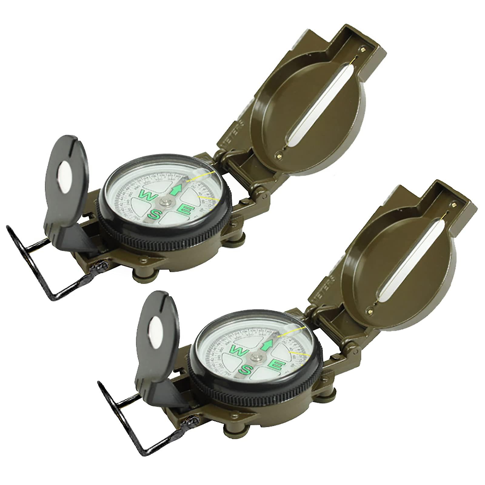 Portable Waterproof Multifunction Compass for Mountaineering Camping - Green