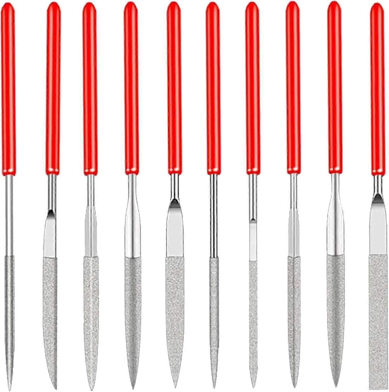 10 PCS Mini Diamond Needle Files, Metal File, Diamond File Set