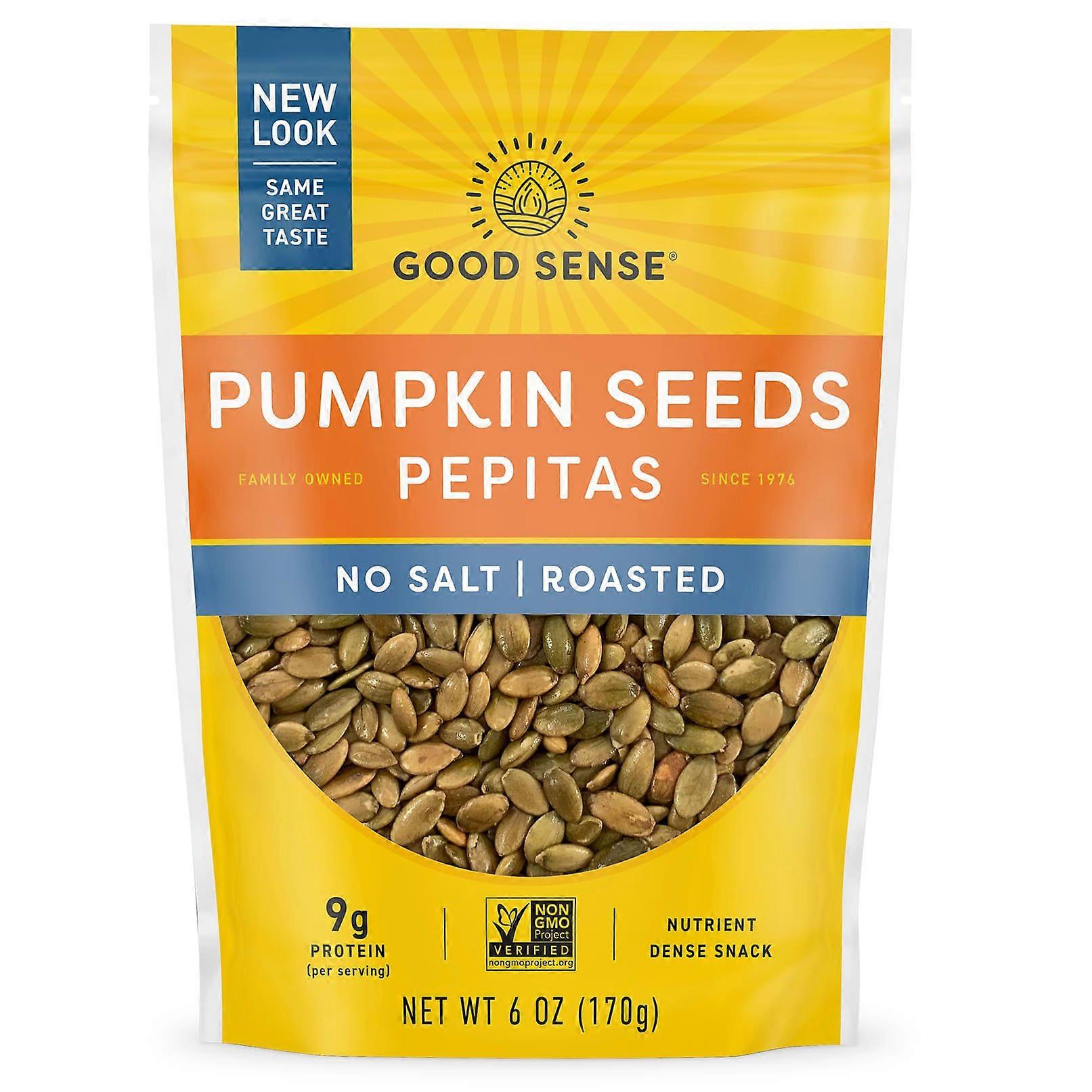 Pumpkin Seeds Pepitas, No Salt, Roasted, 6 oz (170 g)