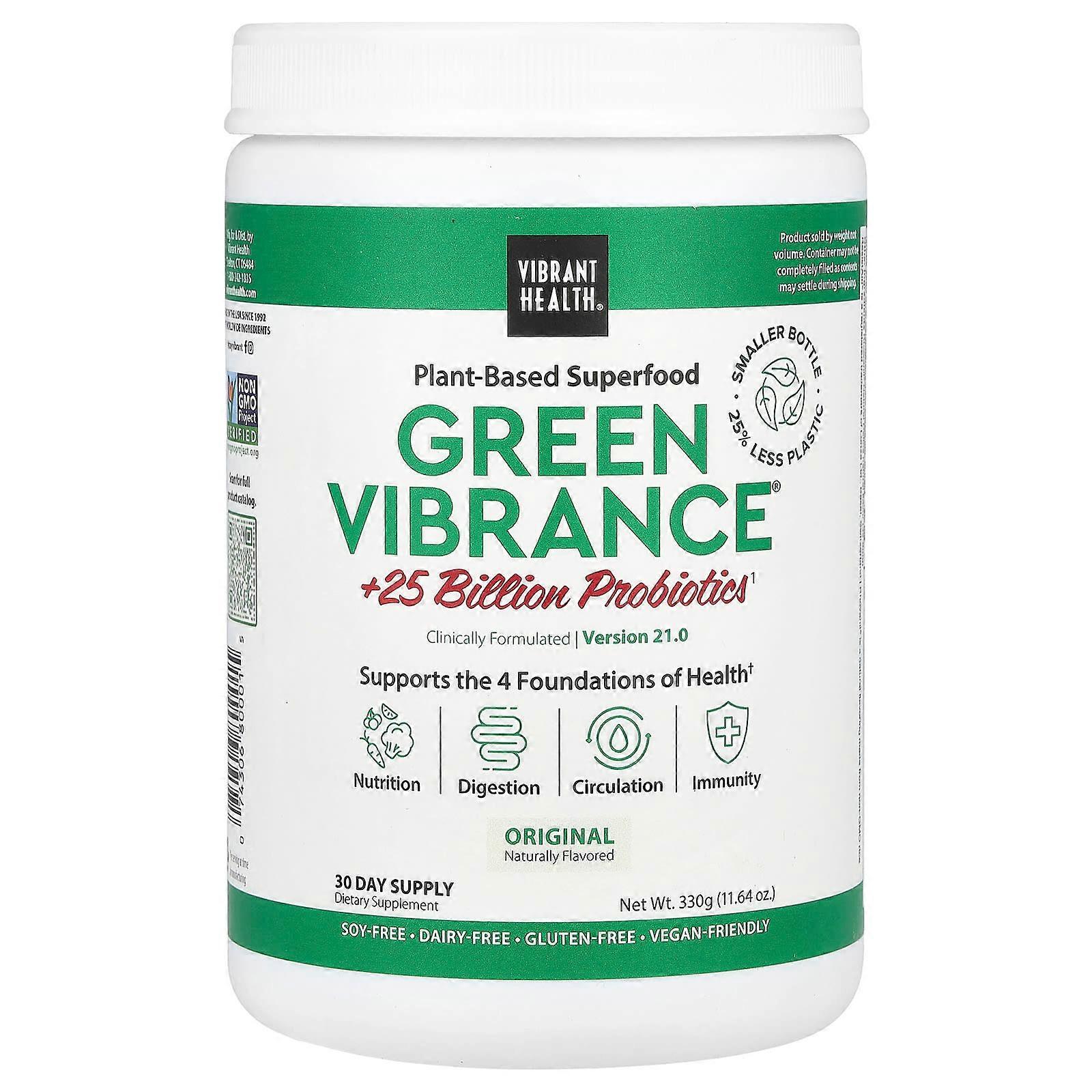 Green Vibrance +25 Billion Probiotics, Version 21.0, Original, 11.64 oz (330 g)