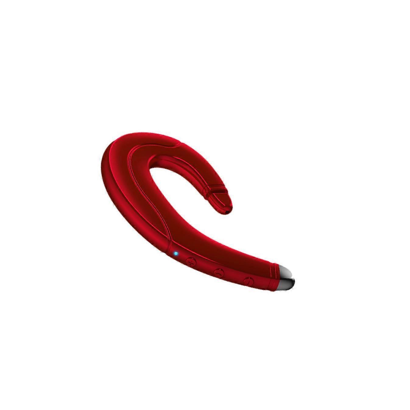 Wireless Bone Conduction Bluetooth Ear-Hook Headphone Enhanced Sound red