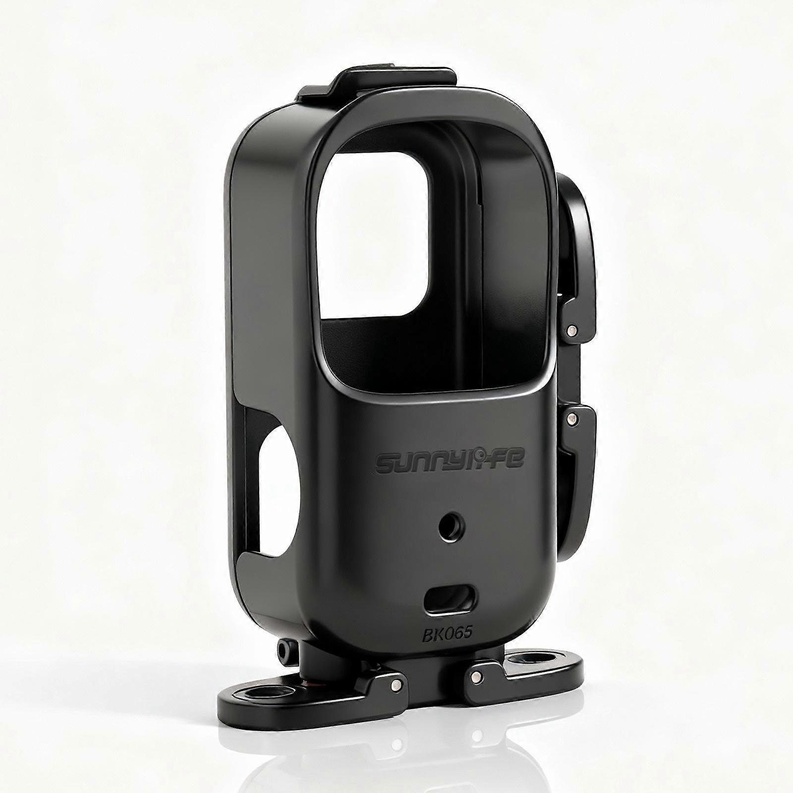 For DJI Osmo Nano Sunnylife Foldable Vertical-Horizontal Adapter Mount Protective Frame Mounting Brackets Housing Cover (Black)