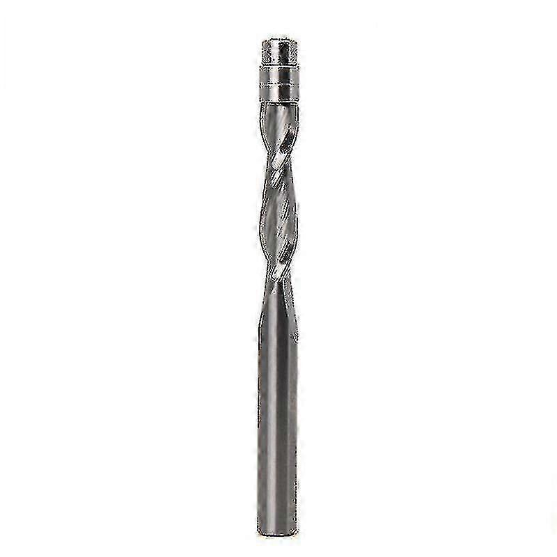 Solid Carbide Tipped Cutter End Mill with 6.35mm Shank - Compatible Wood Cutting Tool for Precision Machining & Top Spin Performance