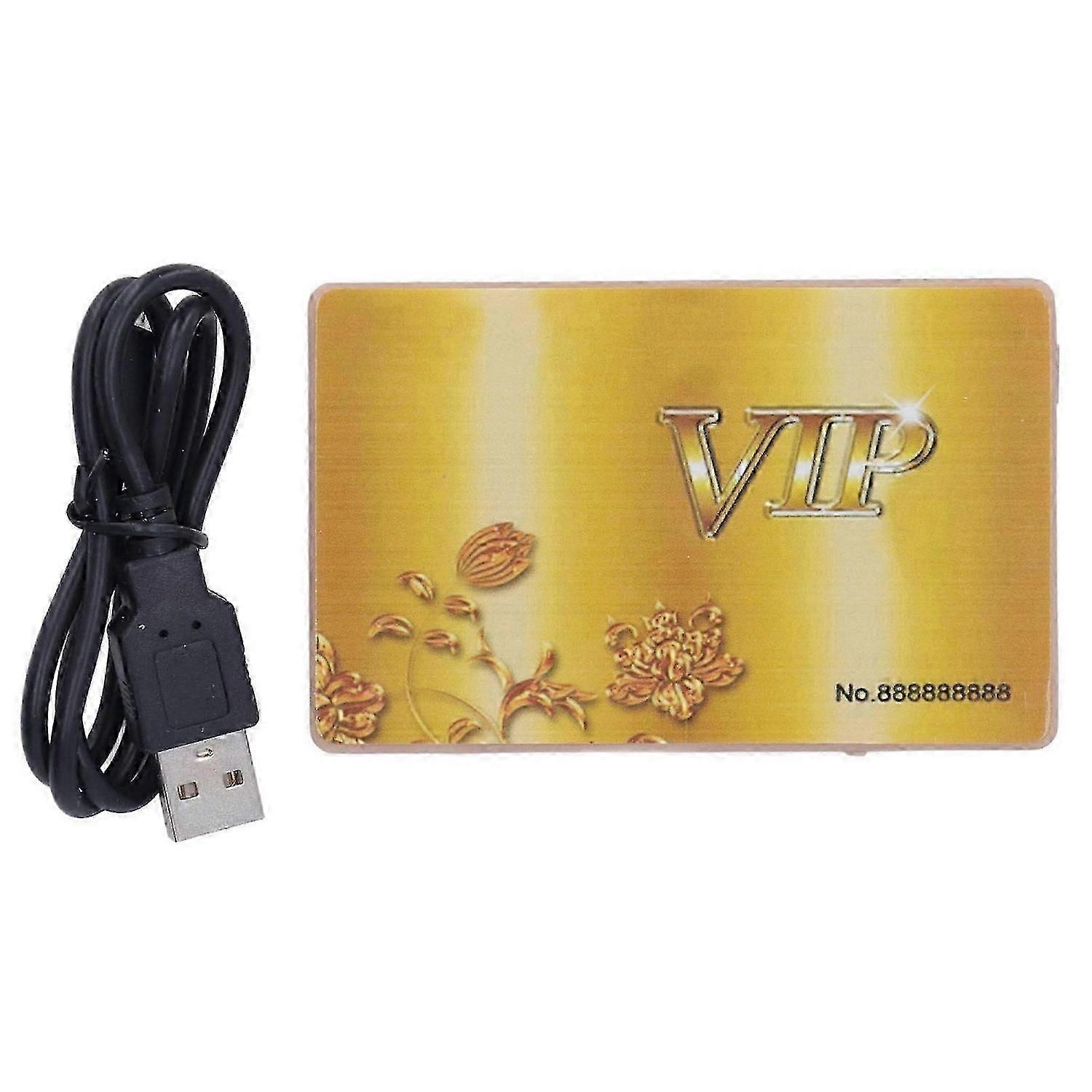 o Recorder Voice Activated Card Shape USB 2.0 40H Recording Capacity for Meeting Gold