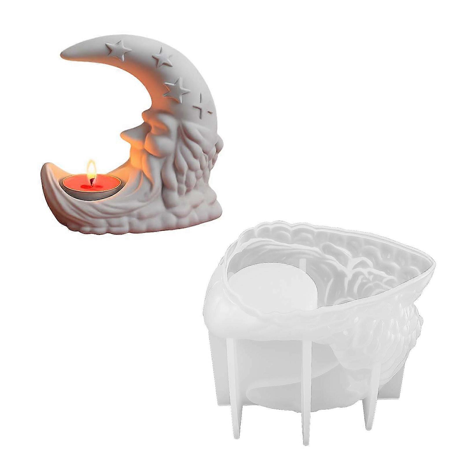 Sturdy Silicone Moon Mould For Customes Candle Projects And Holiday Gifting Multicolor