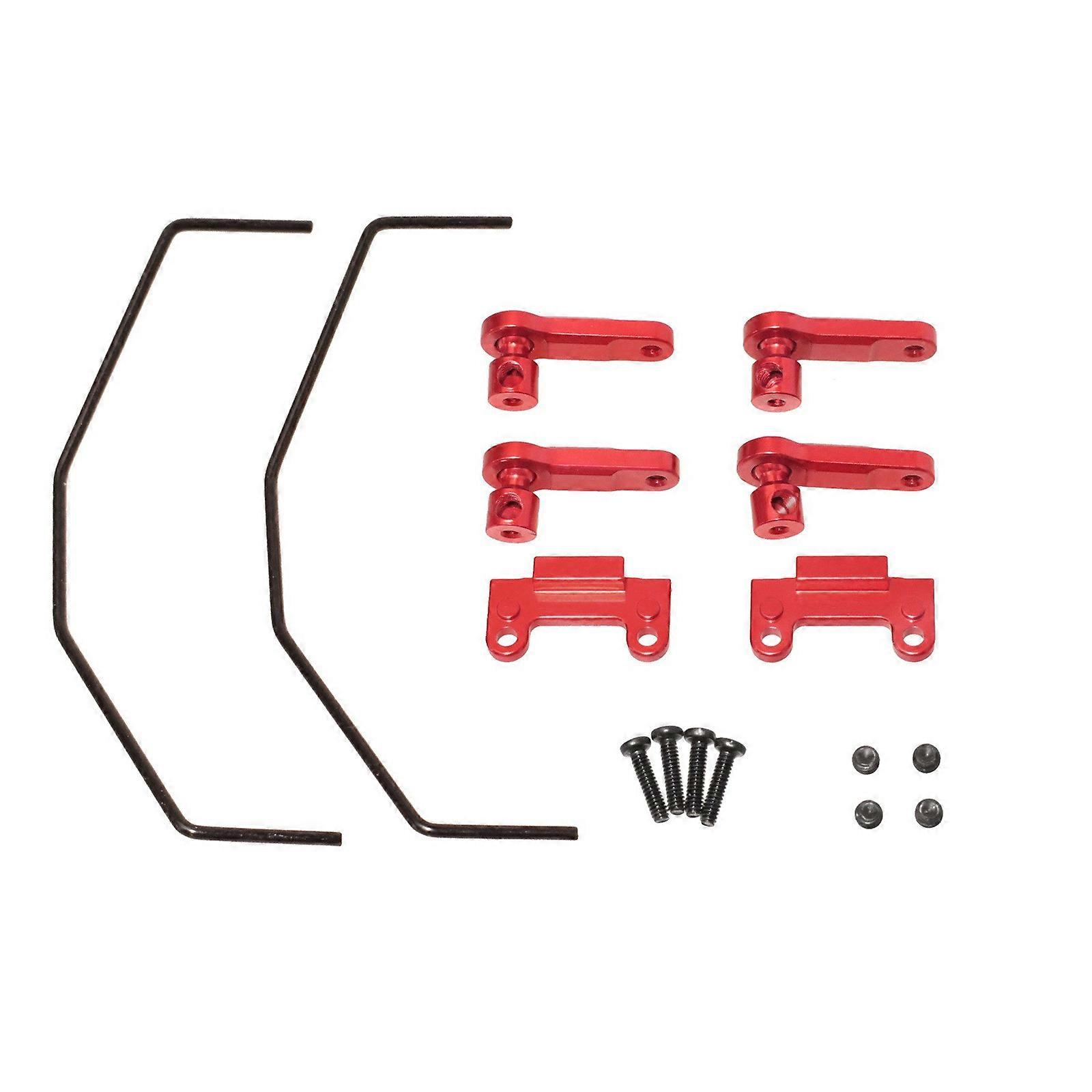 Metal Stabilizer Bar Set Modification Kits for 1/14 Remote Control Car Model Pull Rod for Improved Driving Experience  Red