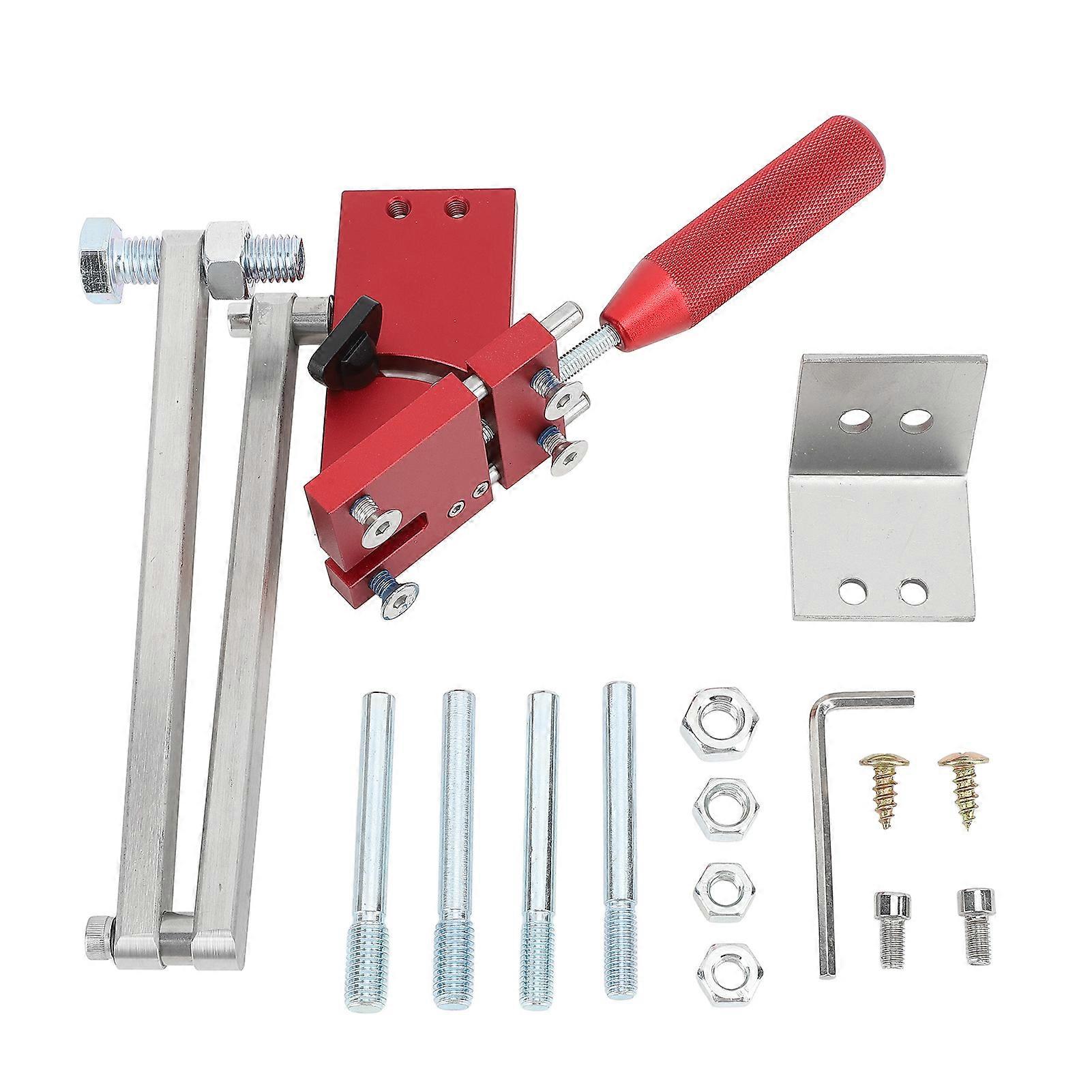 Blade sharpening tool for lawn mower with adjustable angle red