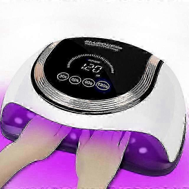 360W UV LED Nail Lamp with 57 LEDs, 4 Timer Settings, Motion Sensor, Memory Function, Removable Design for Gel Polish Drying at Home or Salon