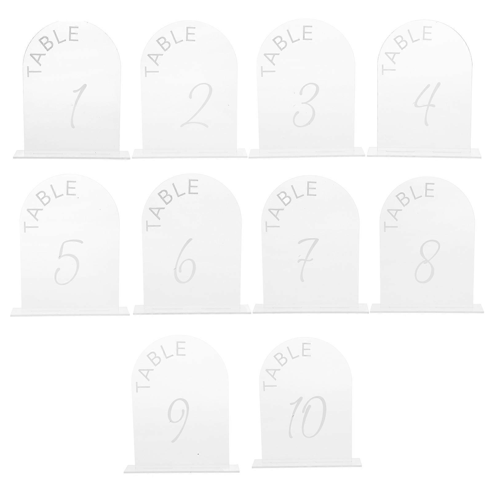Wedding Table Numbers Acrylic Table Numbers for Party Decoration 10Pcs