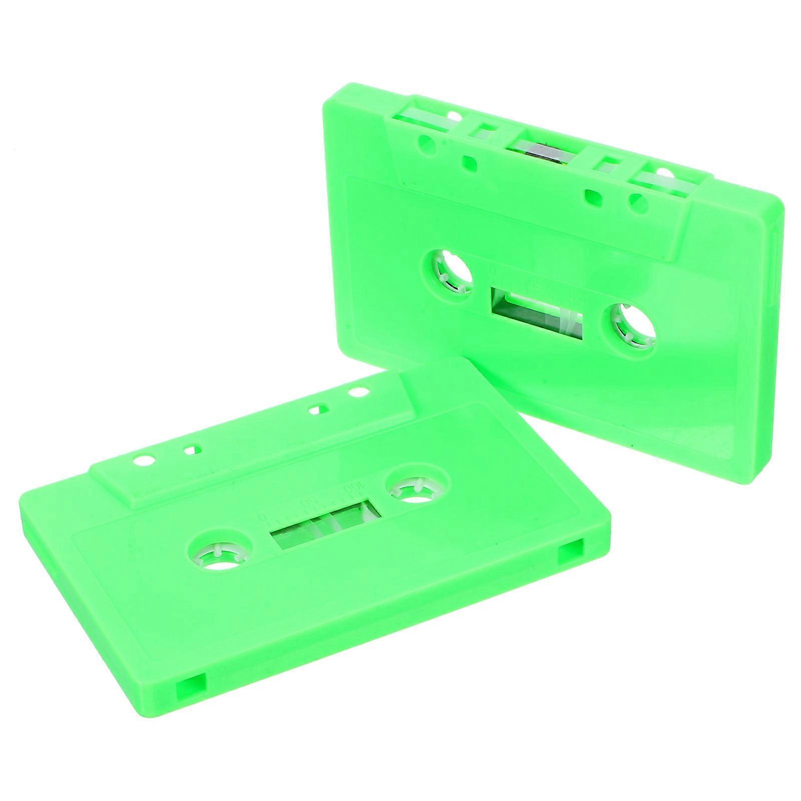 Blank Cassette Tape Storage Box for Home Use 2Pcs Easy Access Holder