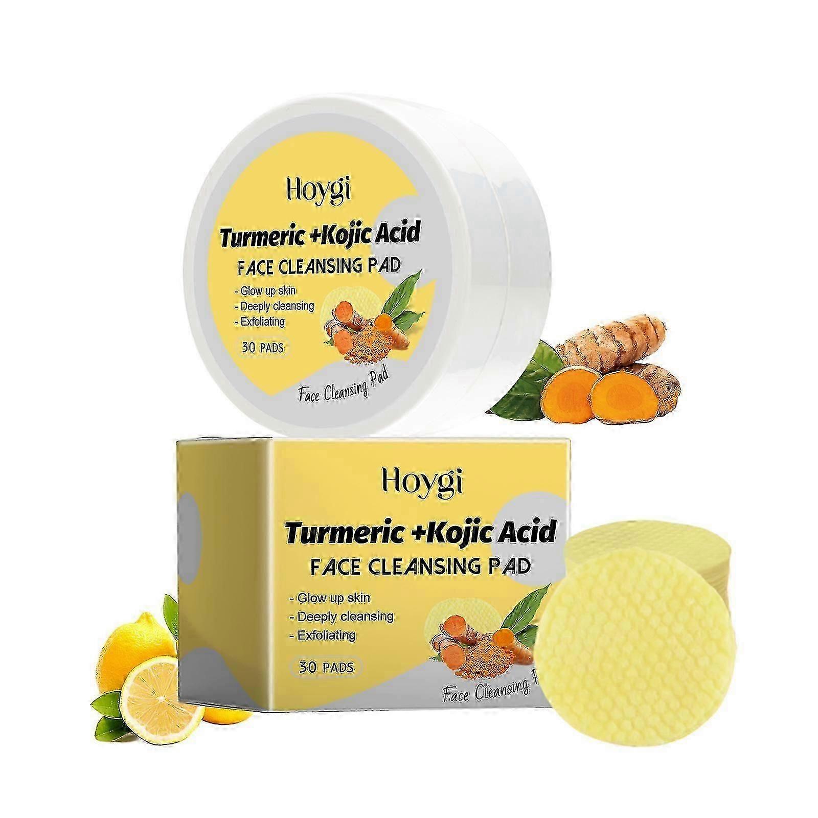 Hoygi Turmeric Acid Cleansing Gasket Gently Cleansing Facial Pores Moisturizing Refreshing Moisturizing Cleansing Gaskets