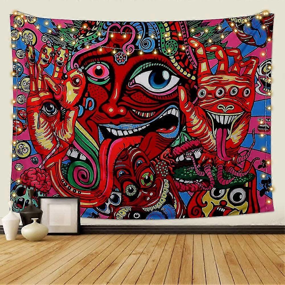 Hippie Wall Hanging Abstract Retro Pattern Tapestries For Bedroom