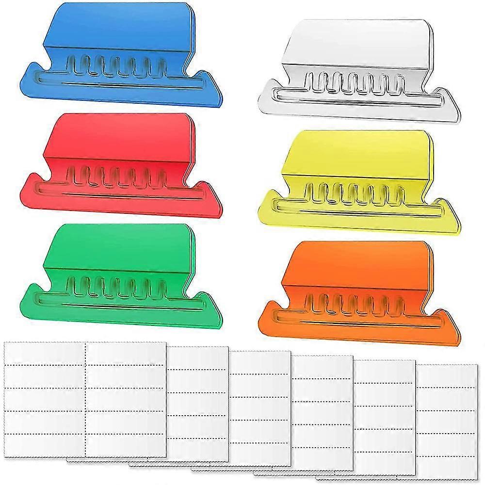 60 Sets Hanging File Tabs and Inserts,Colorful File Folder Labels Filing Tabs for File Identificati