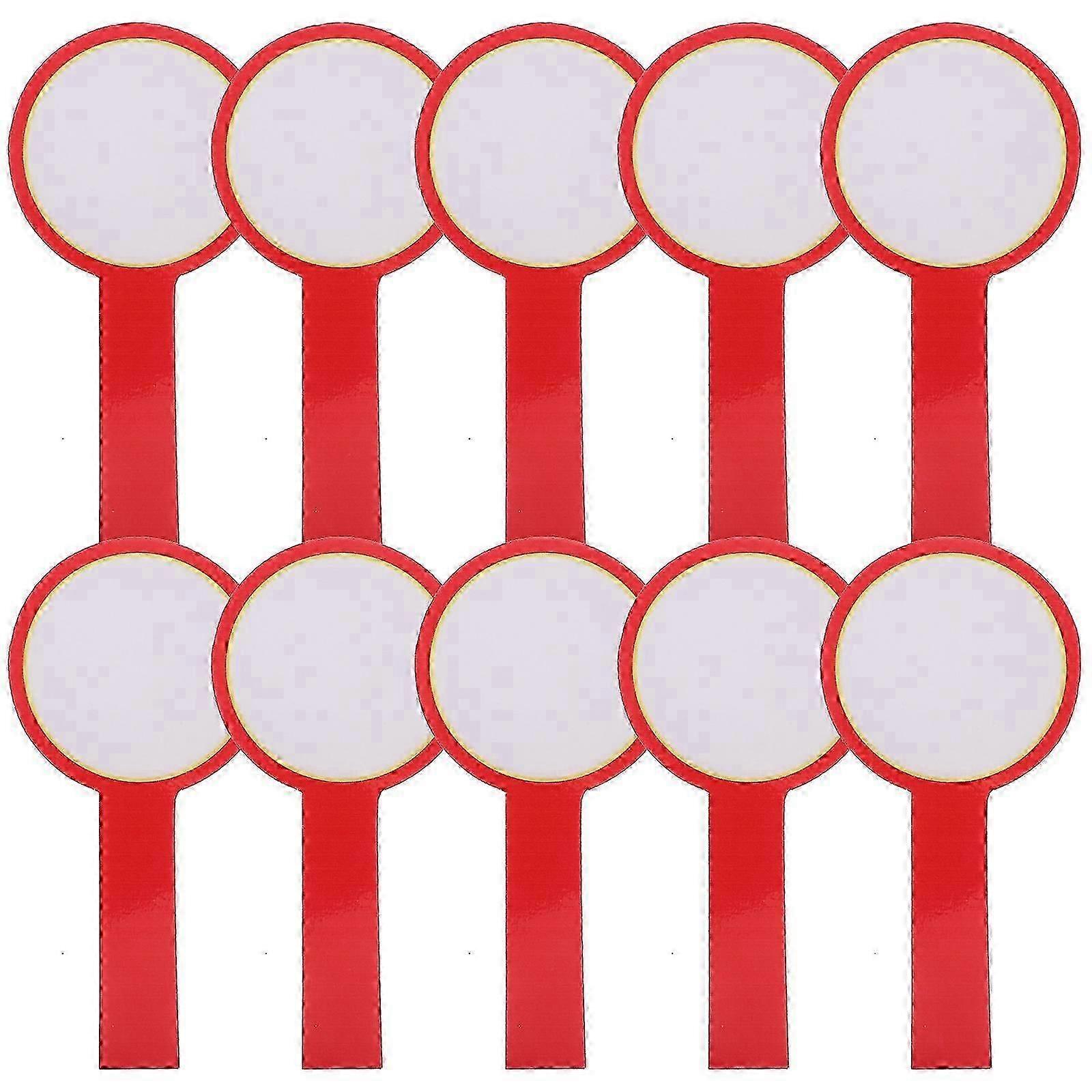 10pcs Blank Scoreboard Handheld Scoreboard Dry Erase Answer Paddle Writable Paddle