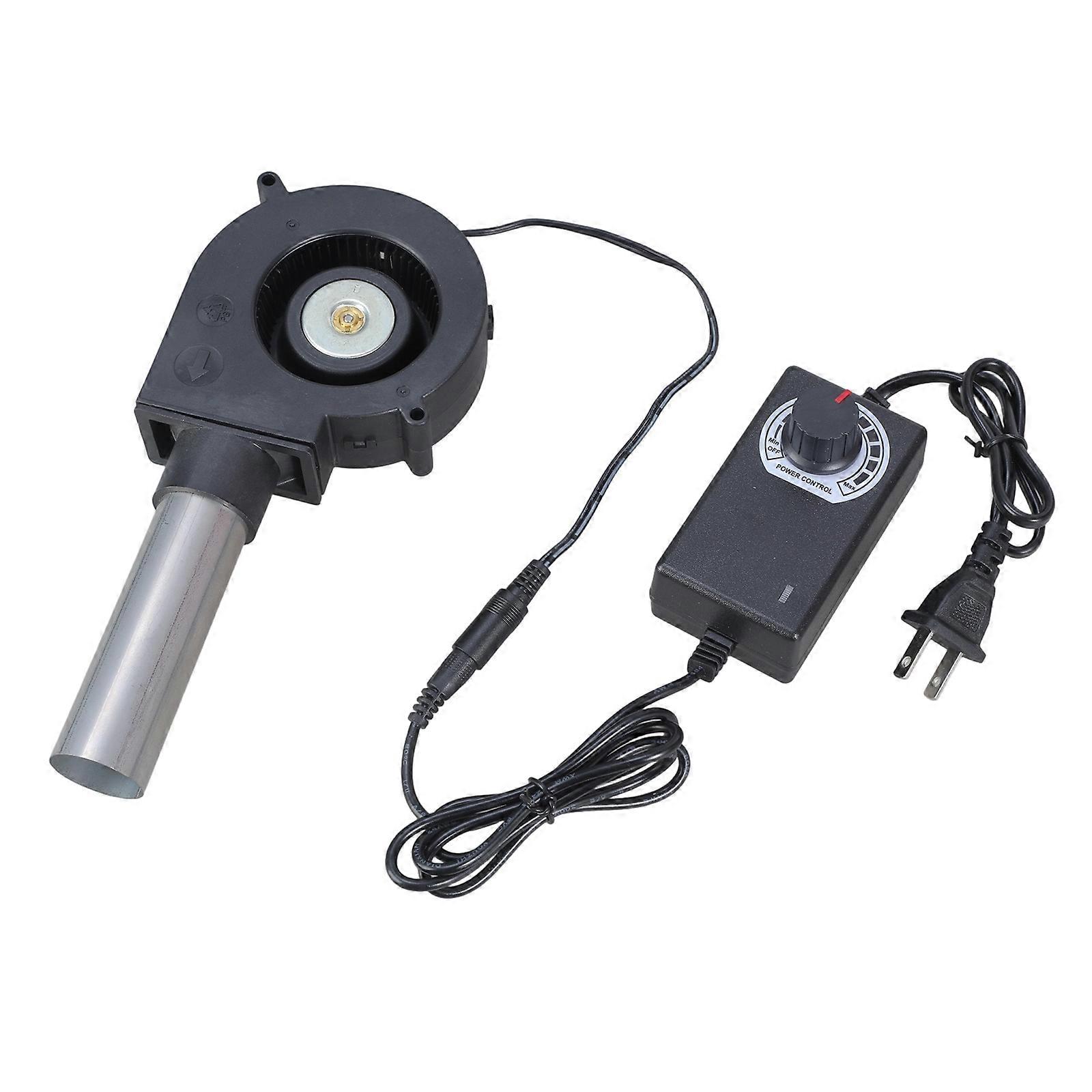 Turbos Fan With Extended Duct 100-240V Indoor Use Optimized Combustion Efficiency For Firepits Grill Fire Management Multicolor