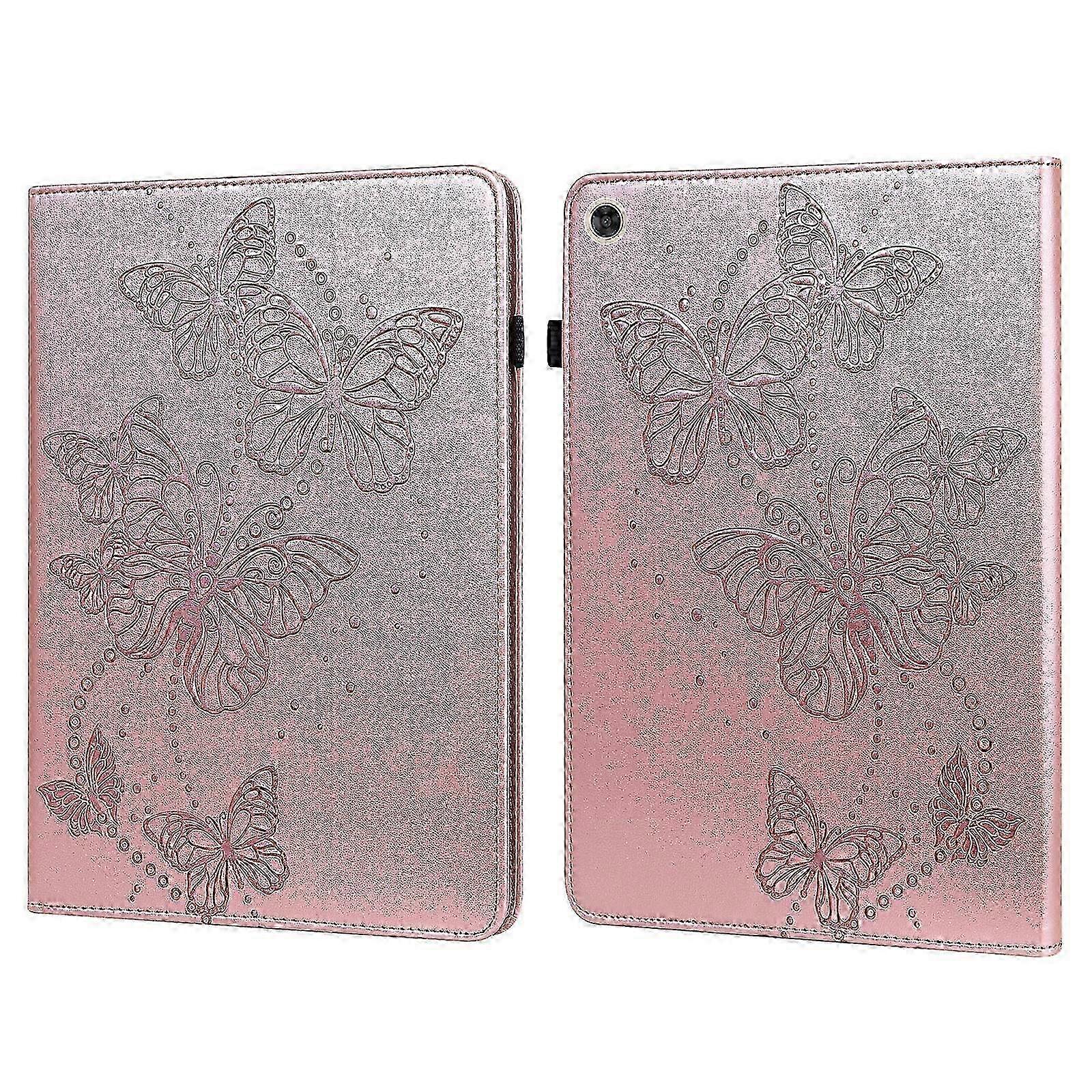 For Huawei MatePad T10S Embossed Butterfly Pattern Horizontal Flip Leather Tablet Case