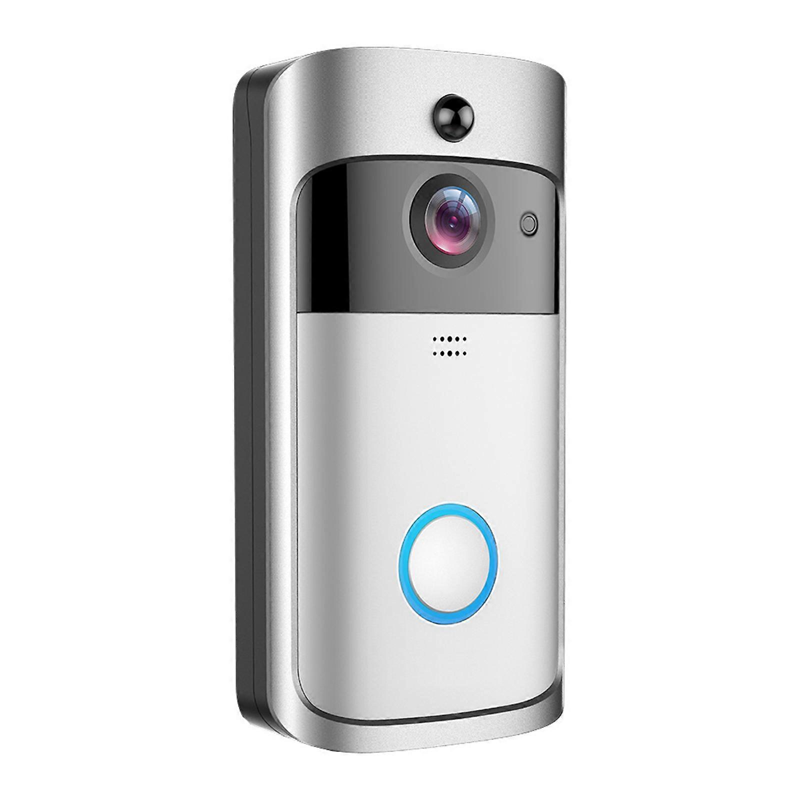 Wireless Door Bells Two-Way Intercom Audios Doorbell Camera PIR Motion Detection Highly definition Video Door Bells  Silver