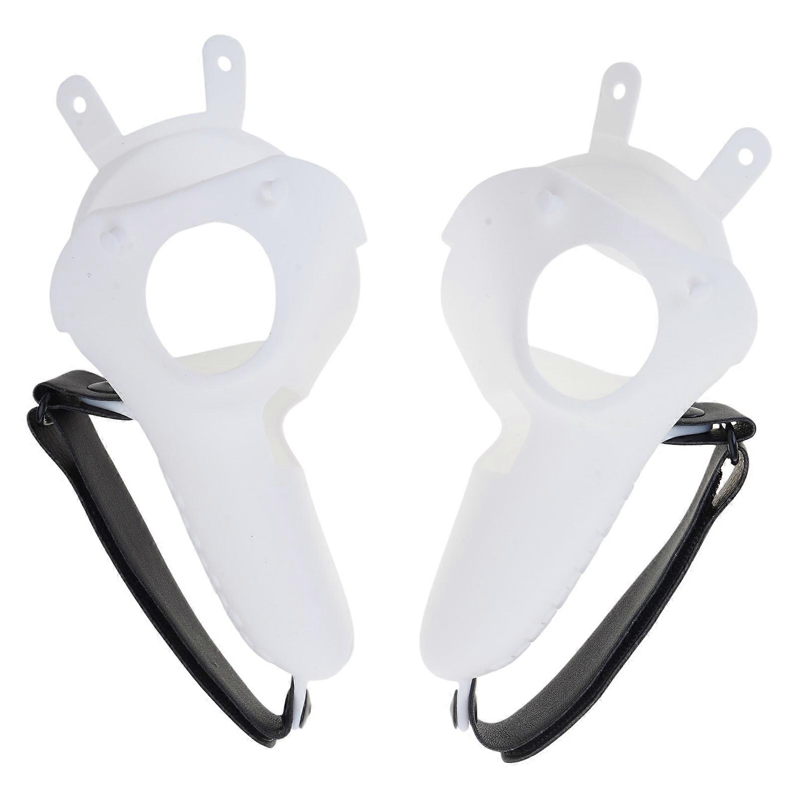 Sweat-Proof Controller Silicone Grip for Quest 2 VR Handle Controller Grips Protectors Adjustable Wrist Strap Cover  grey