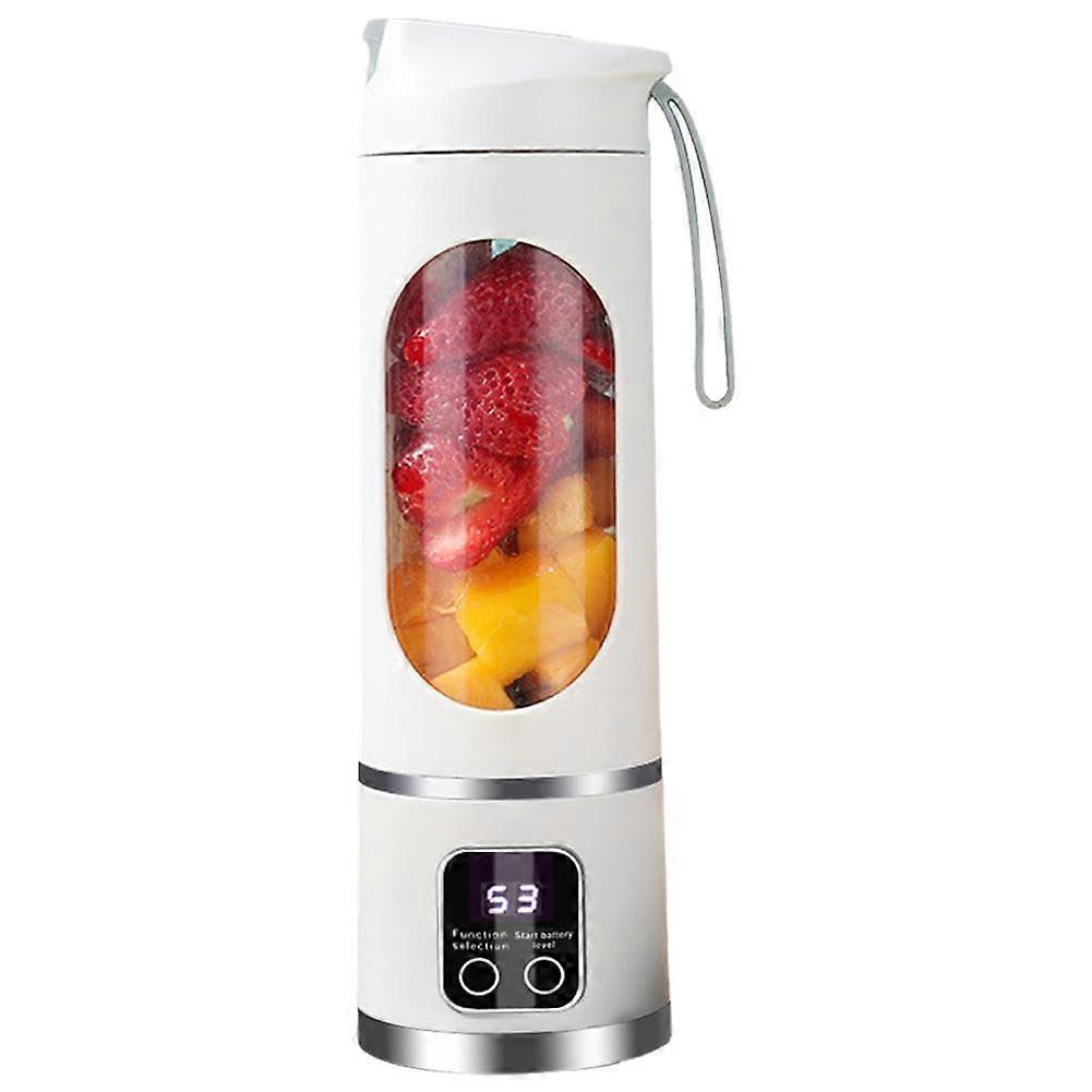 Portable Fruit and Vegetable Juicer 450ML USB Rechargeable Smoothie Maker 3 Speed 50W White