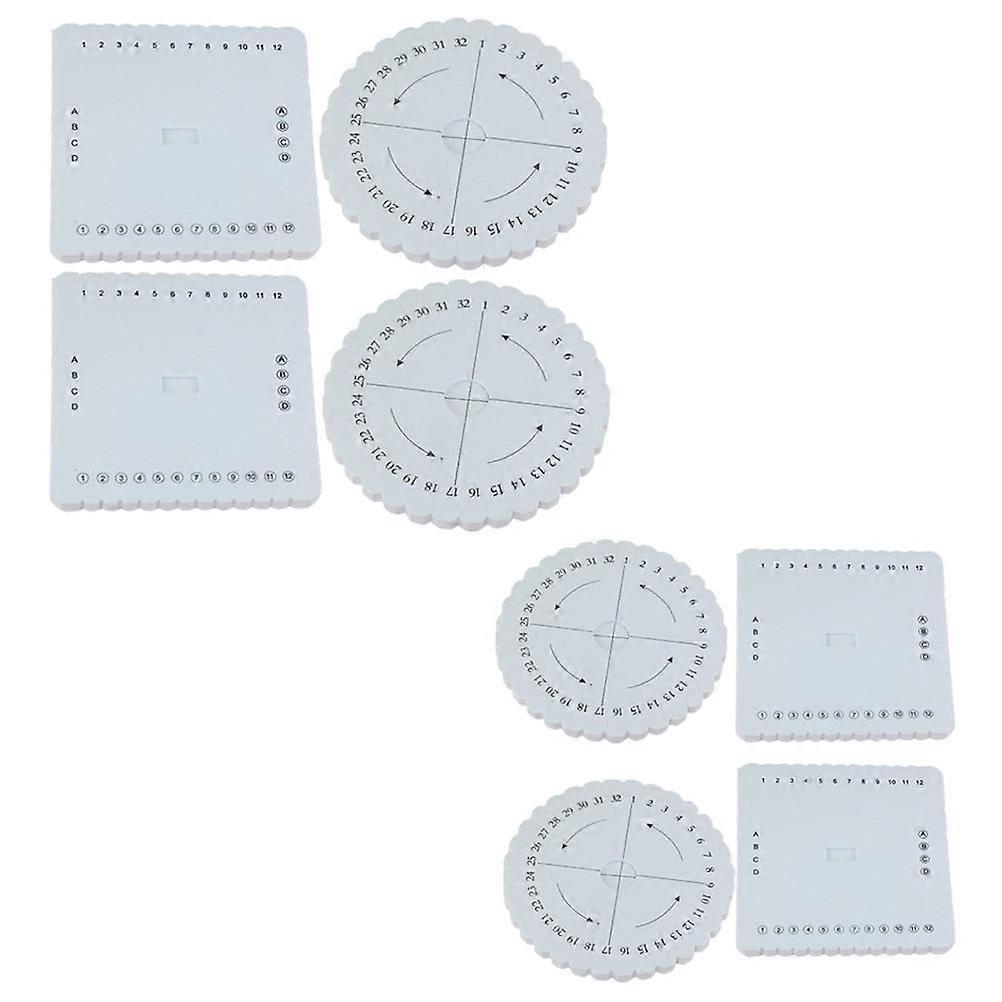 8pcs Round Square Knitting Cord Disc Disks Rope Weaving Beading Board DIY Tool