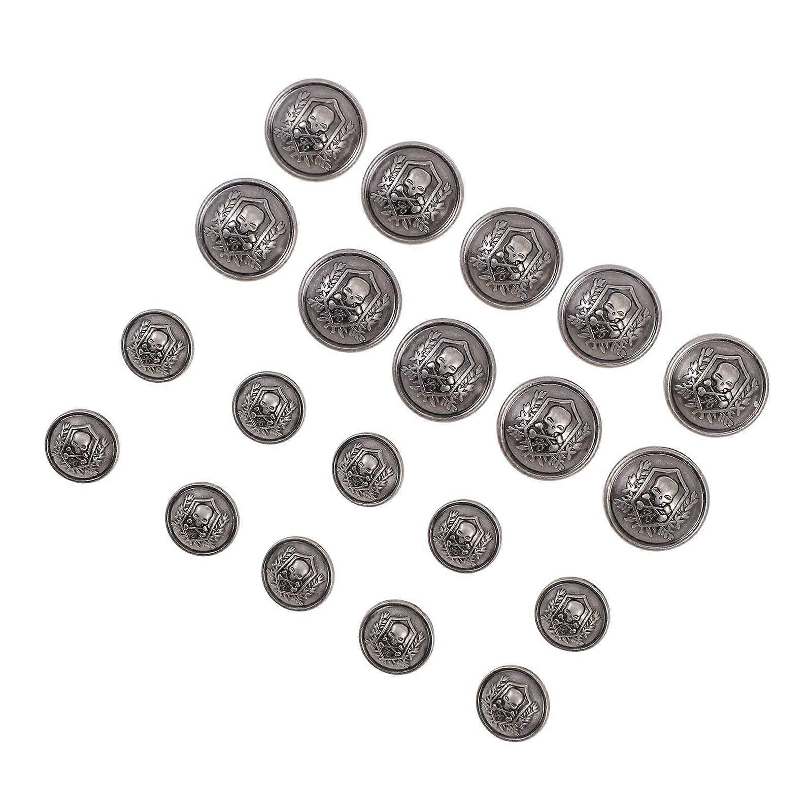 20pcs Alloy Round Button Clothing Button Delicate Suit Buttons Jean Buttons