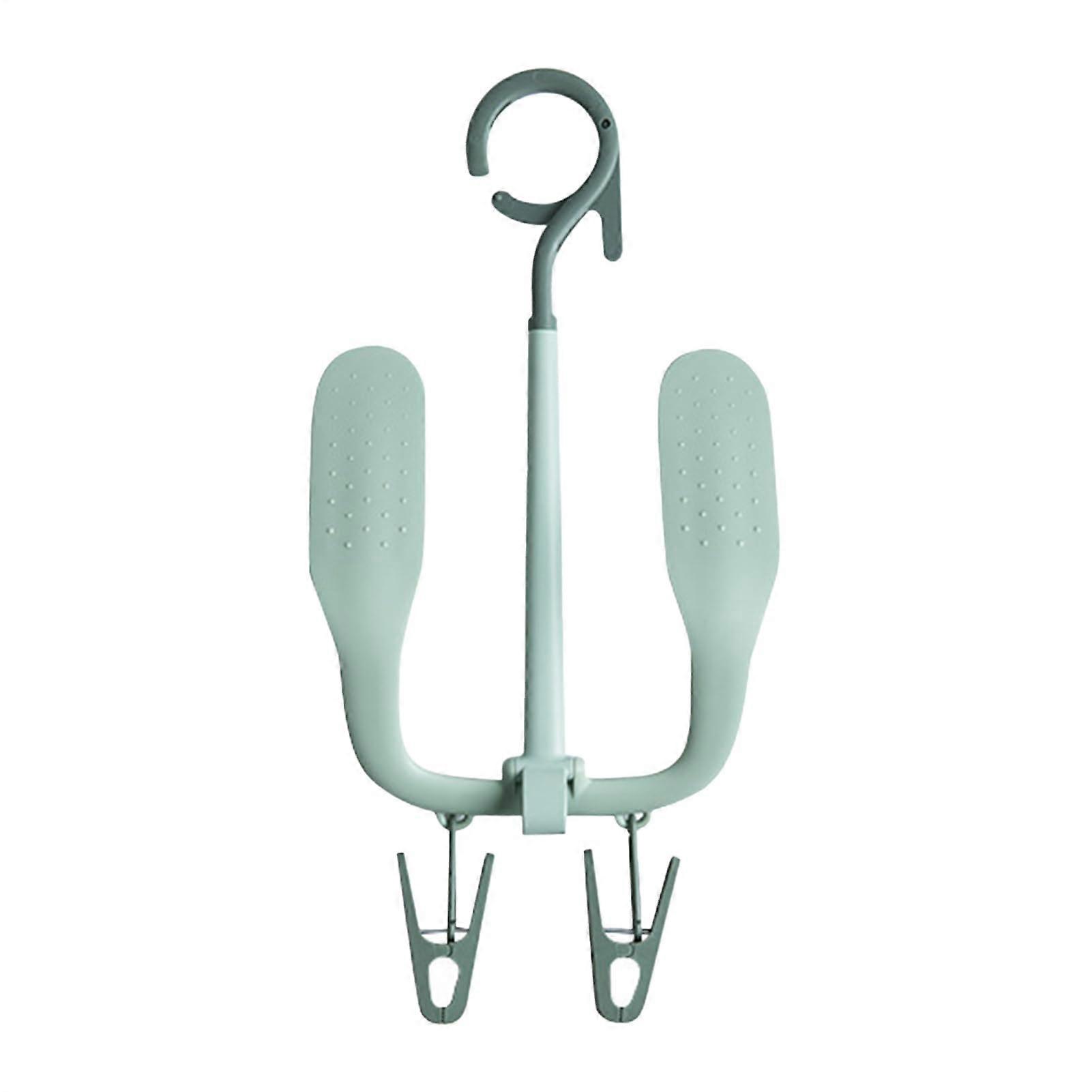 Adjustable Shoe Drying Rack with Rotating Hanger for Slippers, Balcony, Wardrobe, Bathroom