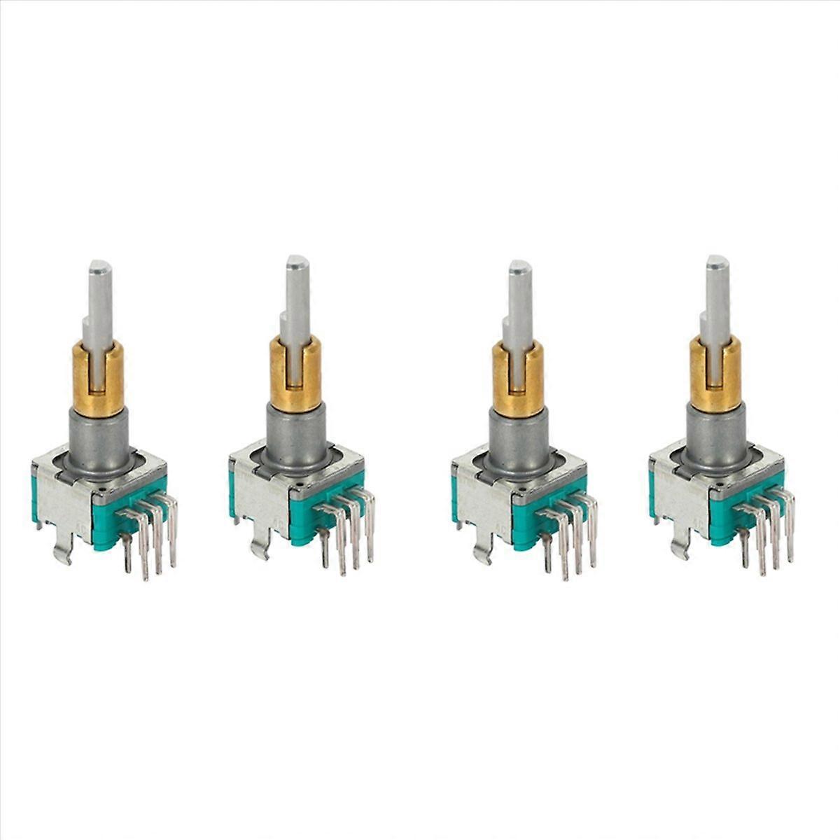 4PCS EC11EBB24C03 Dual Encoder with Switch 30 Positioning Number 15 Pulse Point Handle 25mm