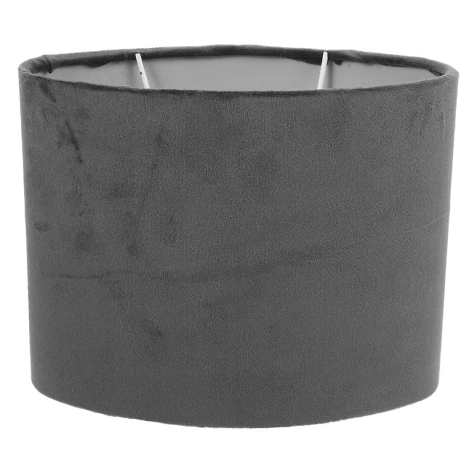 Oval Cloth Lamp Shade for Table Lamp Cover in Grey Fabric