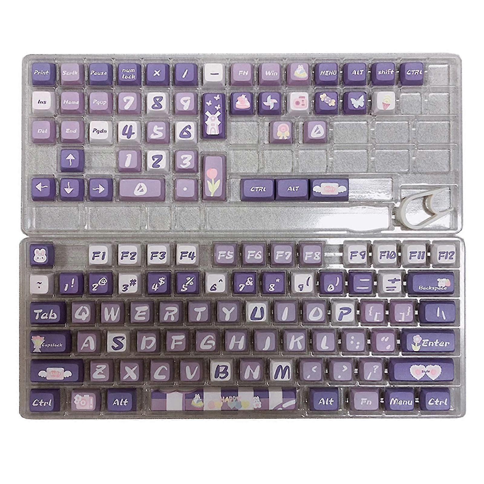 122Keys/set XDA Profile Hydrangea Keycap for Mechanical Keyboards PBT DyeSubbed Key Caps for Switches