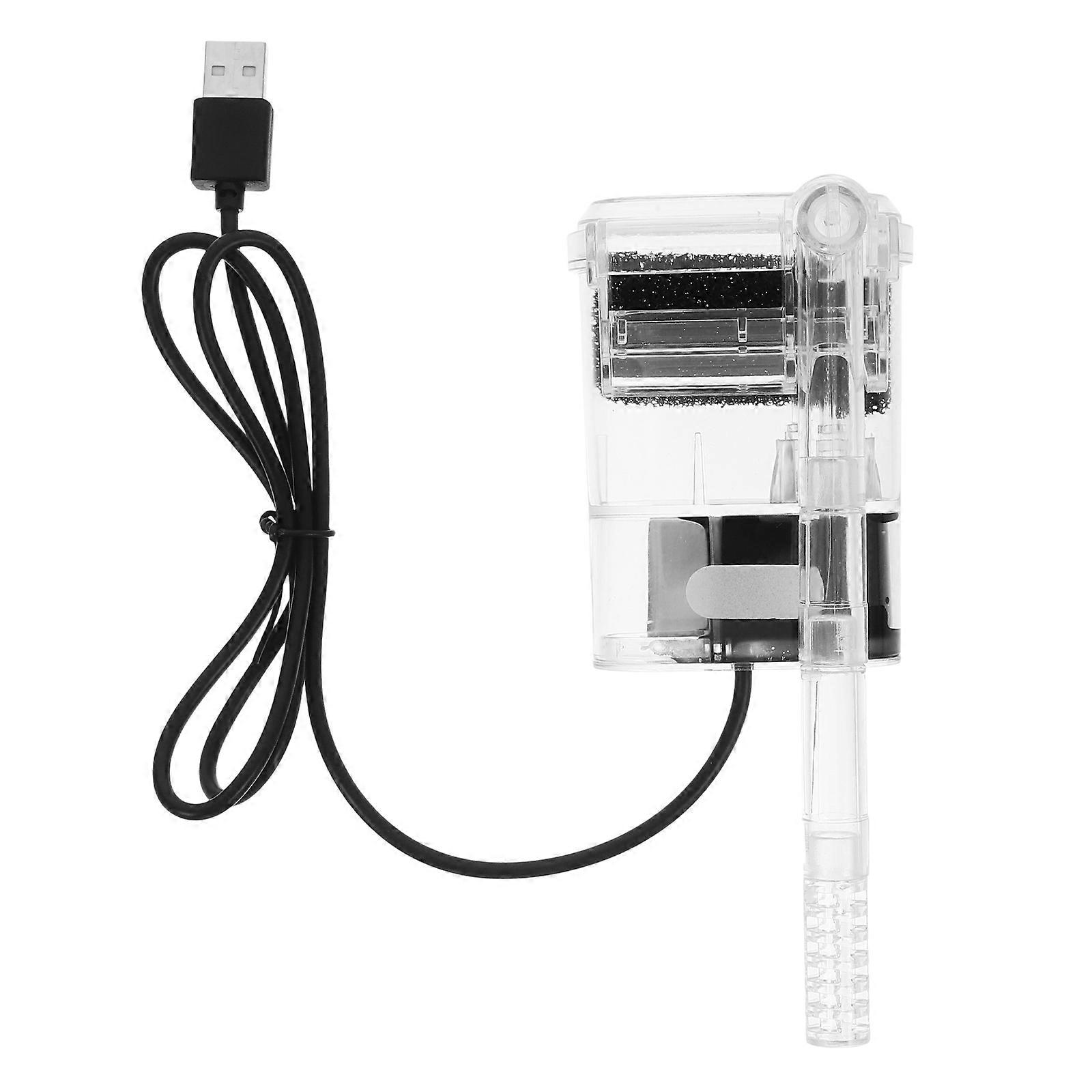 USB Waterfall Fish Tank Filter for Quiet Operation Transparent Purification Box