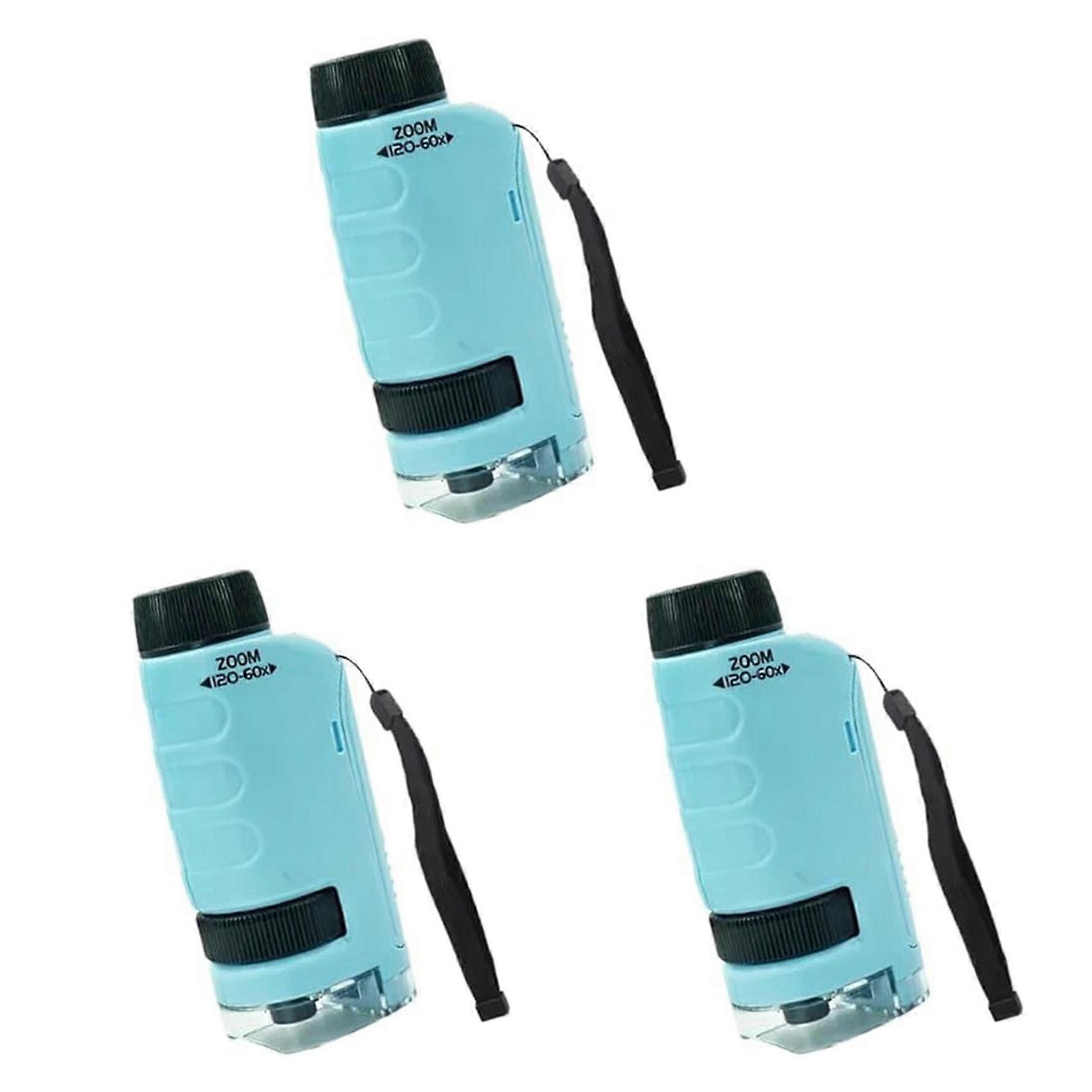 3X Minilabsters Miniscope Kids, Mini Labsters Portable Microscope, Mini Labsters Portable Microscope (Blue)