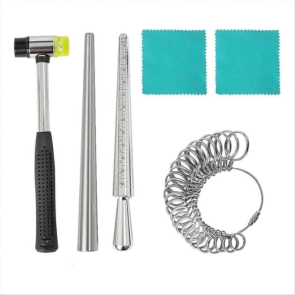 Ring Sizer Mandrel Measuring Tool with 27 Pcs Circle Models