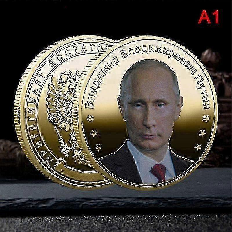 Rusya Devlet Başkanı Vladimir Putin Hatıra Madalyonu Altın Kaplama Gümüş