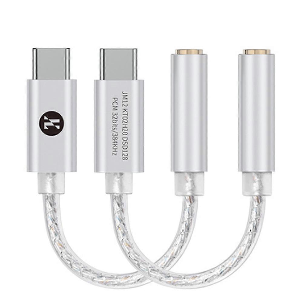 JCALLY JM12 DAC Digital Audio Decoding Adapter Headphone Amplifier Small Tail KT02H20 TYPEC to 3.5mm