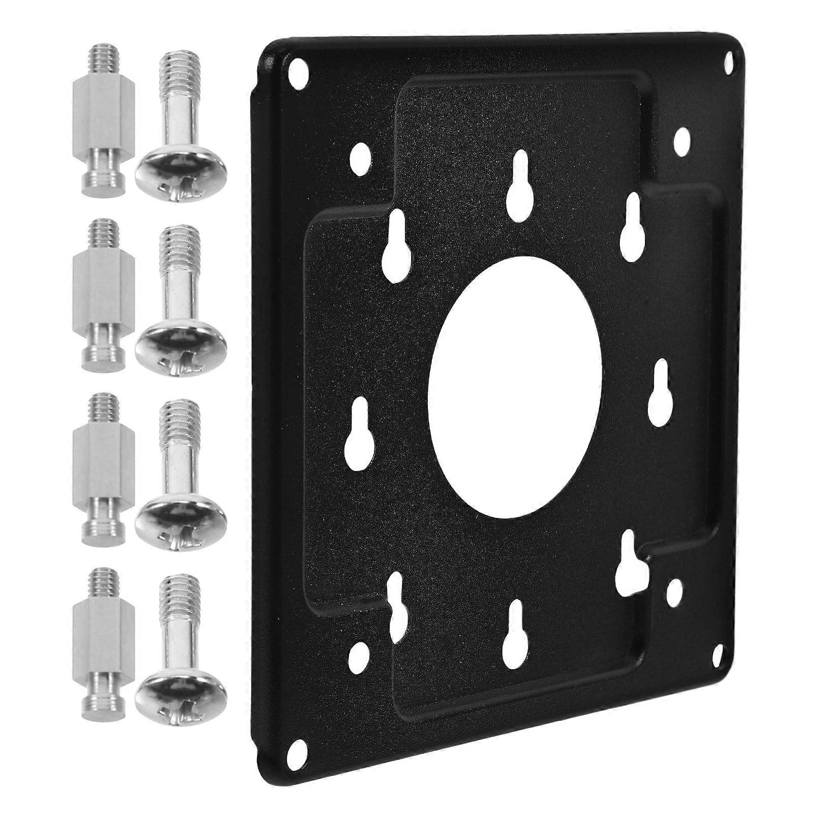 Mini Pc Monitor Bracket Back Mounting Plate for Home Use 1Set Black