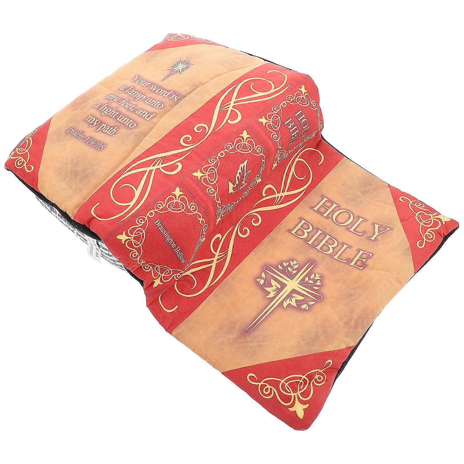 Bible Plush Toy Pillow Book for Educational Play with 1 Plush Cushion