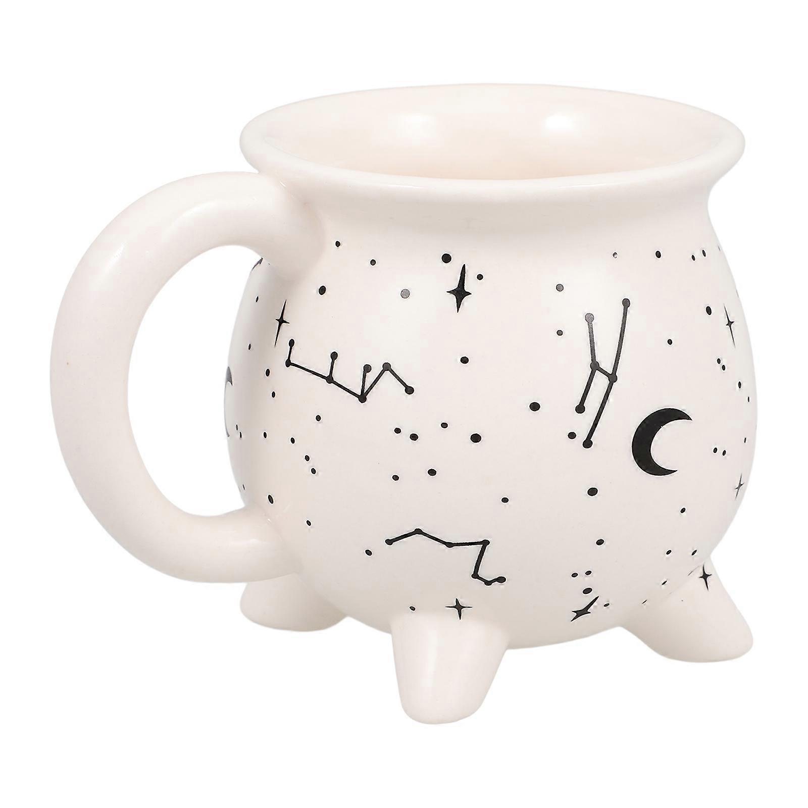 Witch Cauldron Mug Ceramic Coffee Mug for Party White Color