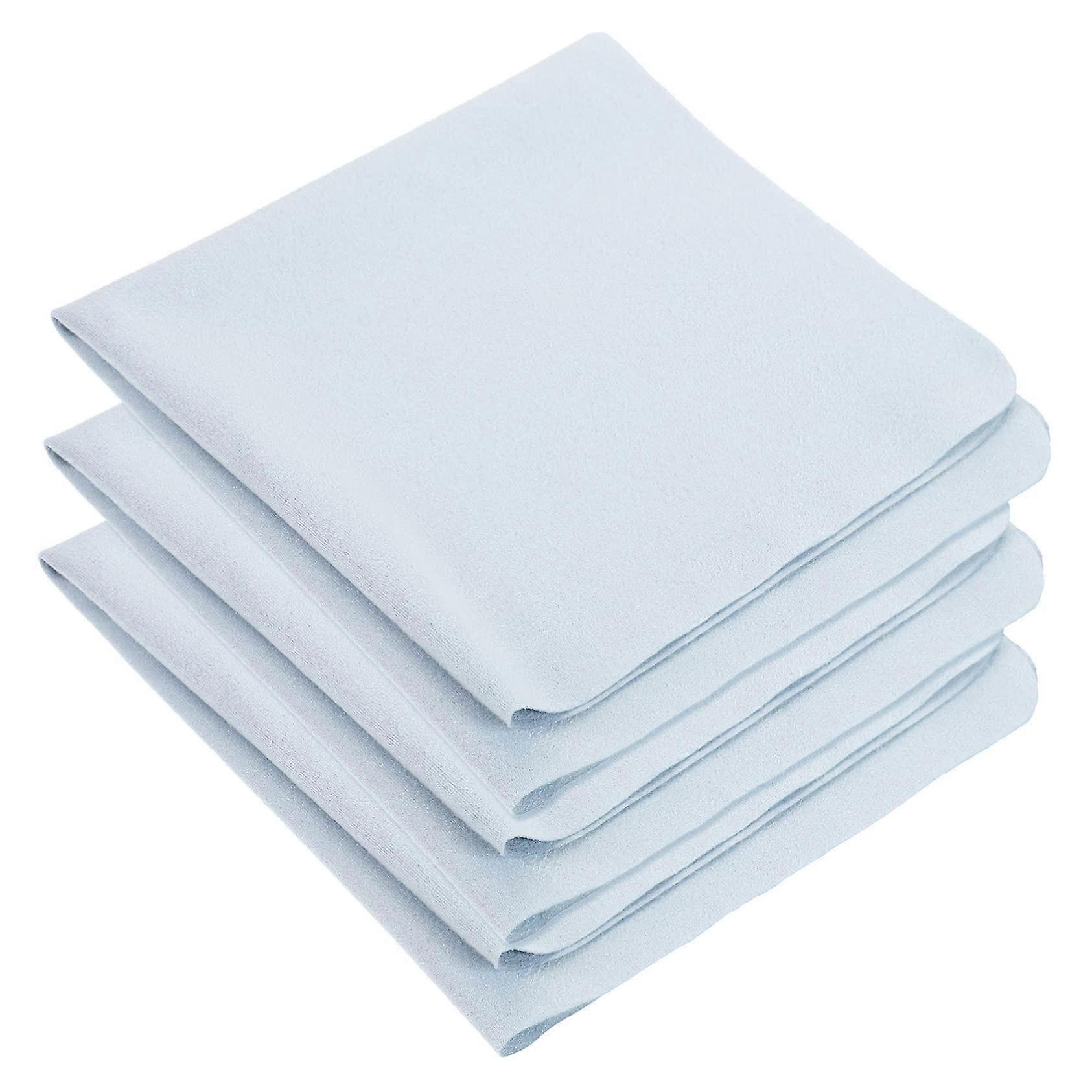 3pcs Microfiber Cleaning Cloth for Glasses and Screens, Scratch, Reusable, Blue