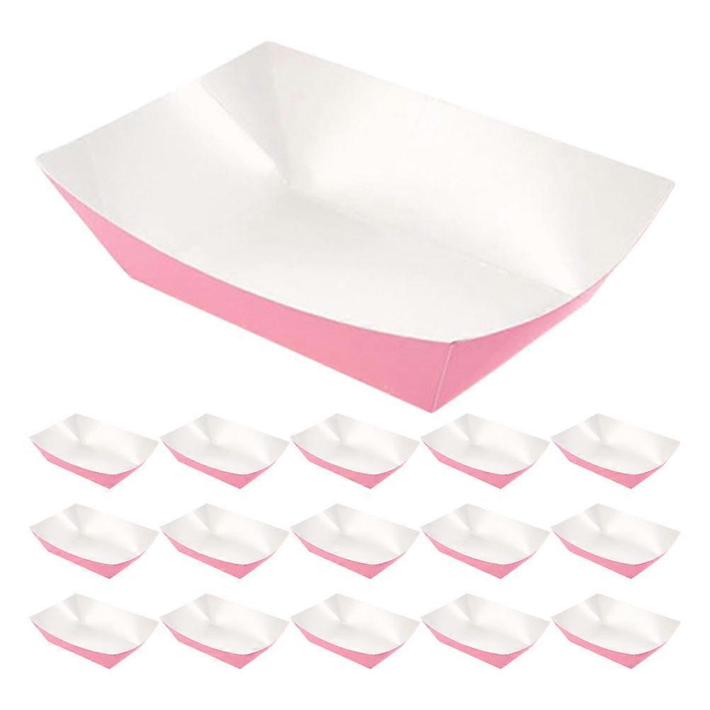 Corn Tortilla Paper Boat for 60Pcs Pink Color