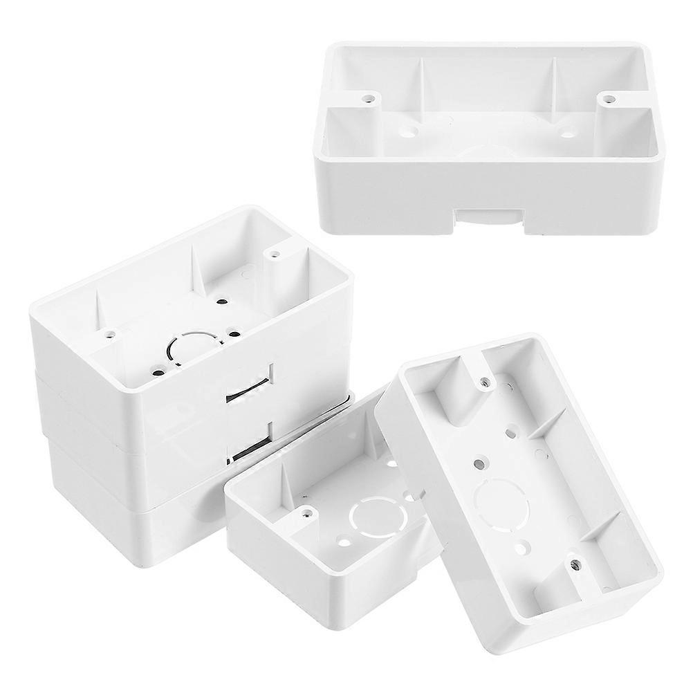 Surface Mount Plastic Electrical Junction Box for Home Use 6Pcs