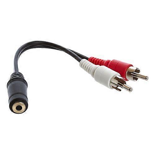0.15m RCA to 3.5mm Stereo Audio Cable, Black Red White, Universal Audio Compatibility