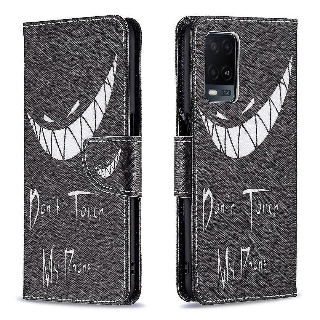 Wallet Design Drop-Resistant Pattern Printing Magnetic Leather Case with Adjustable Stand for Oppo A