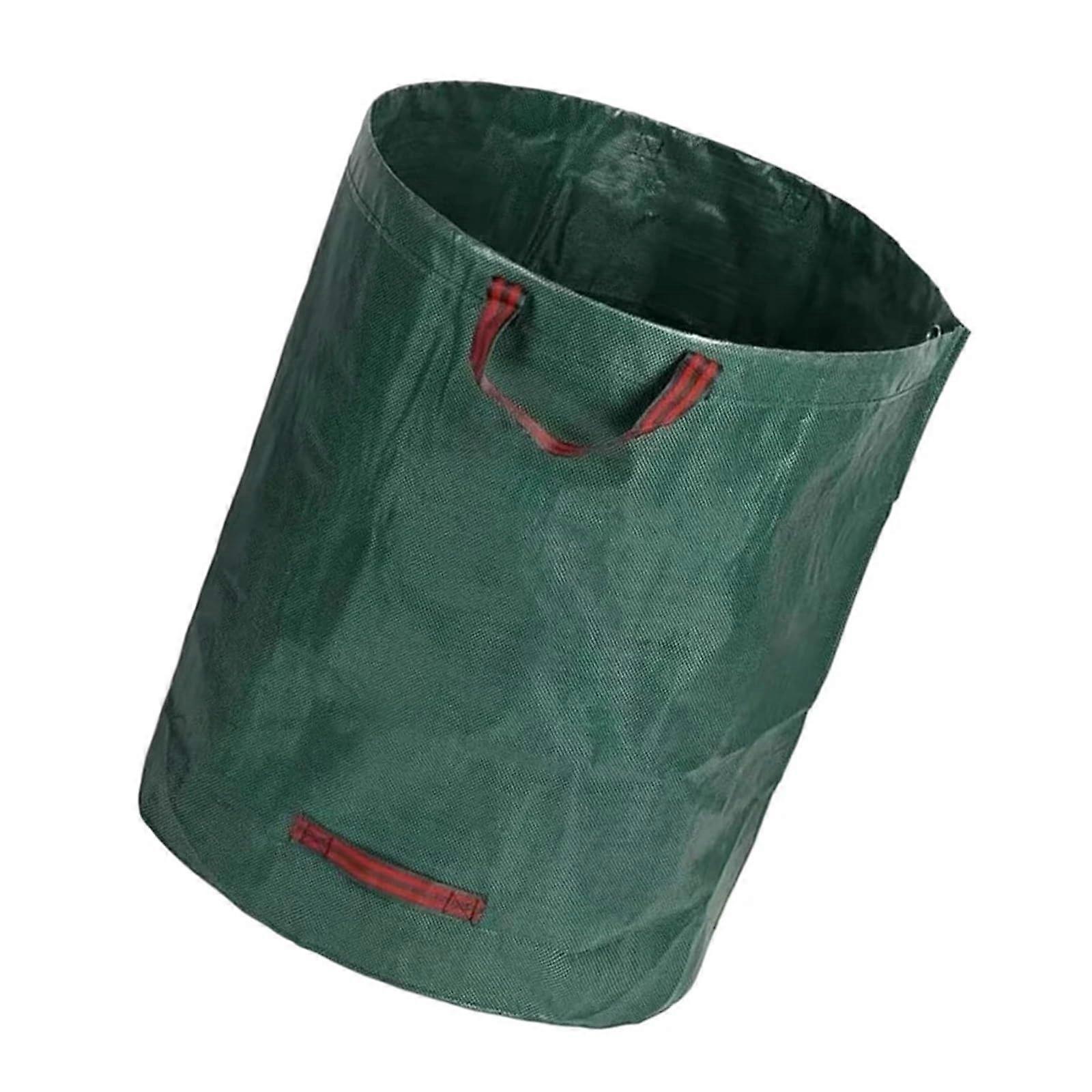 Large Capacity Garden Waste Bag with Sturdy Handles, Foldable Reusable Leaf Grass Container for Yard